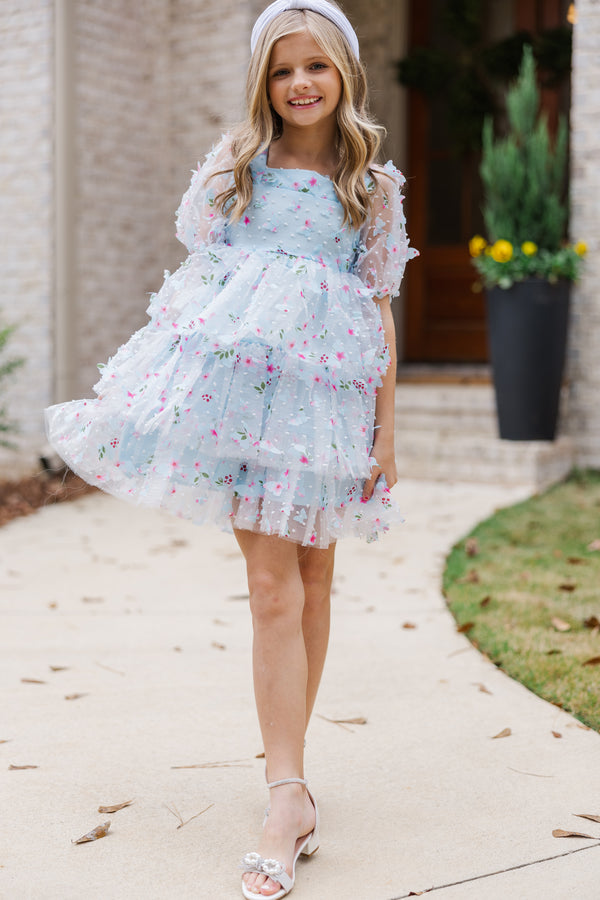 blue butterfly mini dress Butterfly Bloom Blue Floral Mini Dress | Trendy Women's Clothing