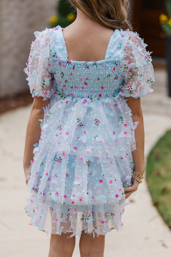 Girls: The Scarlett Blue Butterfly Dress