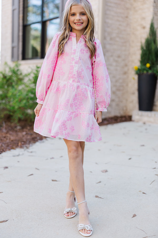 Girls: Always On My Mind Pink Floral Dress