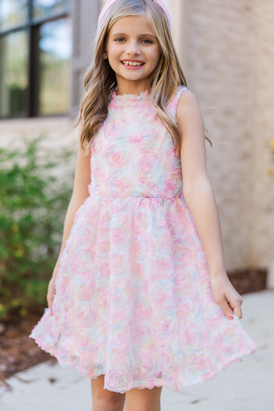 Layla Tulle Dress with Hairband-Pink main image 0