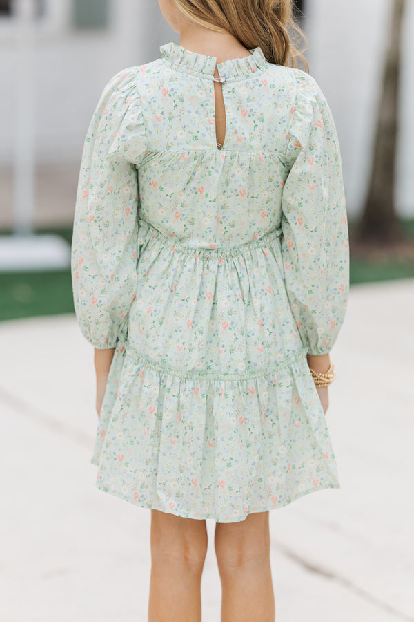 Girls: The Mariana Sage Green Ditsy Floral Babydoll Dress Shop the Mint Girls: The Mariana Sage Green Ditsy Floral Babydoll Dress Shop the Mint