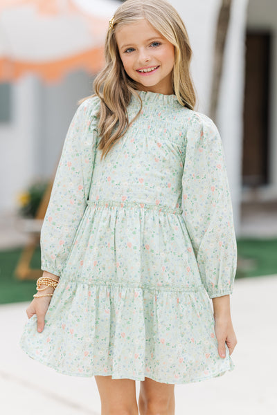 Girls: The Mariana Sage Green Ditsy Floral Babydoll Dress Shop the Mint Girls: The Mariana Sage Green Ditsy Floral Babydoll Dress Shop the Mint