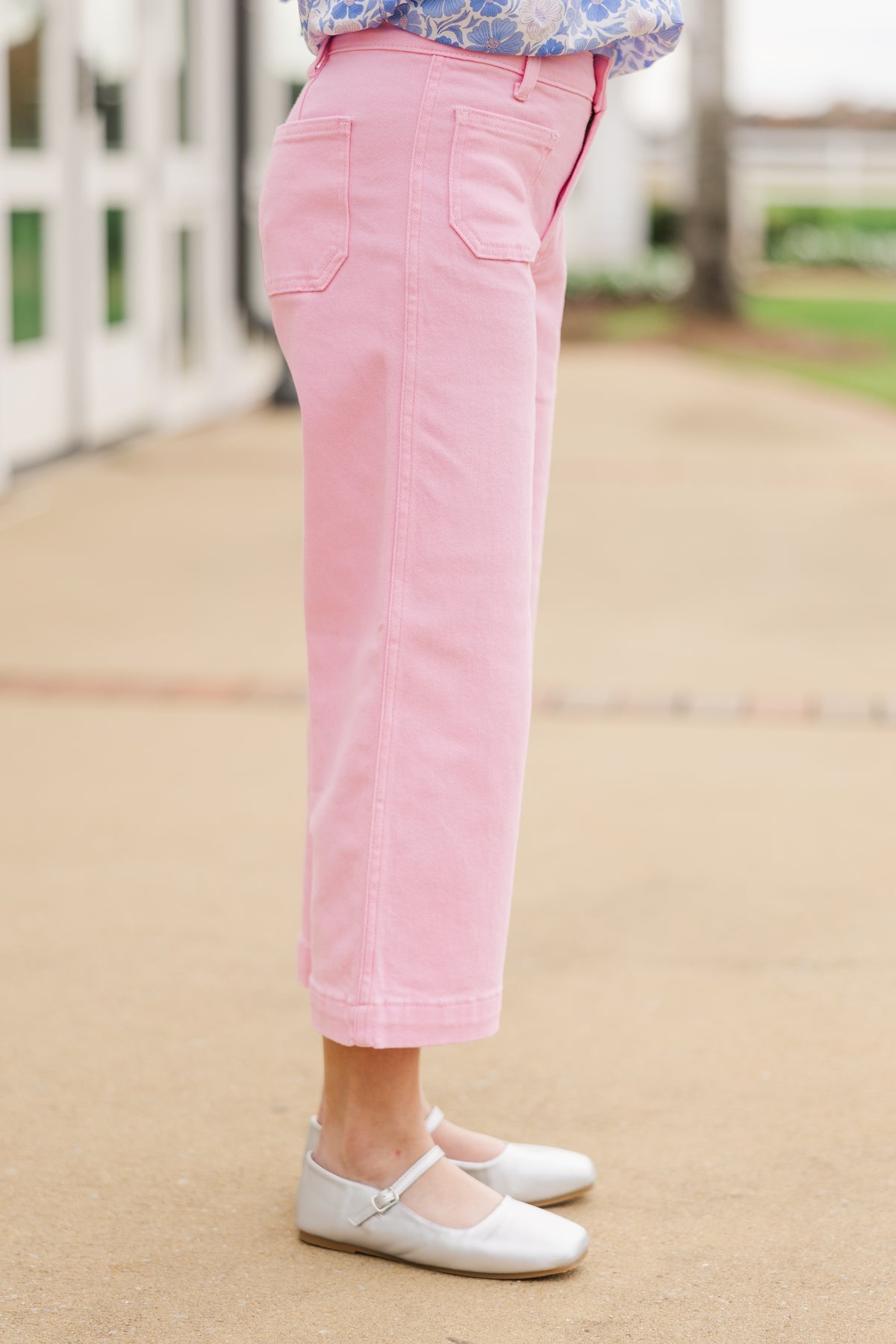 Girls: Give It Your All Pastel Pink Wide Leg Denim – Shop the Mint