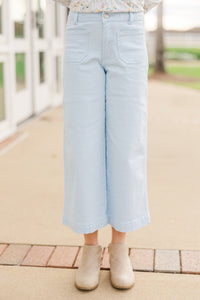 Girls: Give It Your All Light Blue Wide Leg Denim