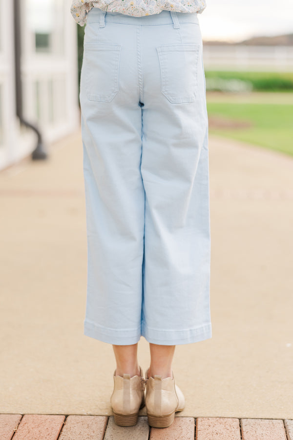 Girls: Give It Your All Light Blue Wide Leg Denim