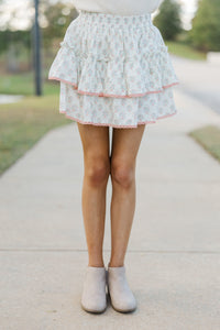 Girls: Sweet Dreams Pink Medallion Ruffled Skirt