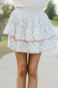 Girls: Sweet Dreams Pink Medallion Ruffled Skirt