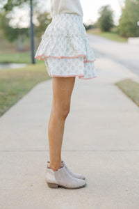 Girls: Sweet Dreams Pink Medallion Ruffled Skirt