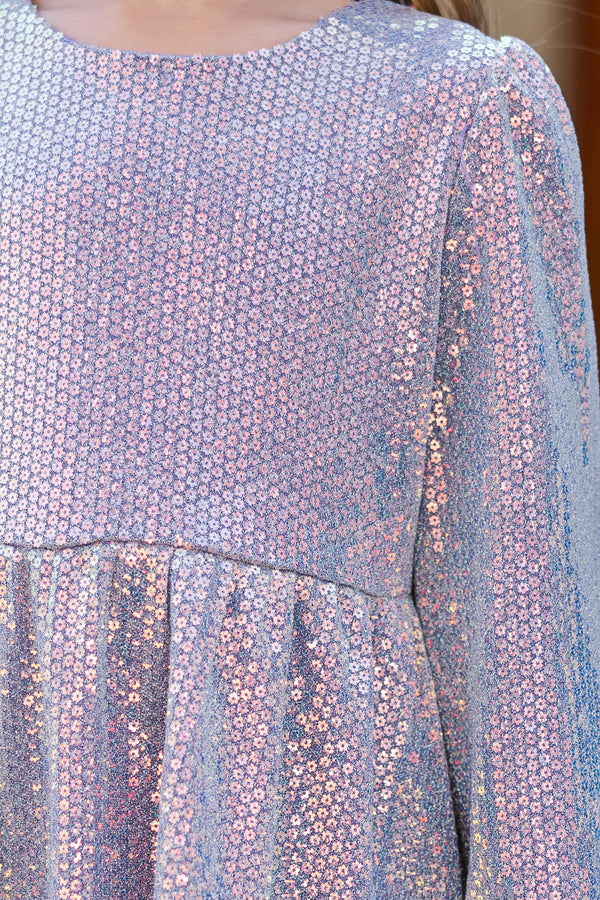 purple sequin babydoll dress Butterfly applique sequin mesh babydoll dress w sheer straps GLGS3186 smcfashion.com