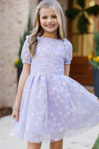 Girls: Good Days Ahead Lavender Floral Dress