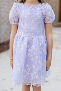 Girls: Good Days Ahead Lavender Floral Dress