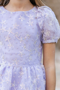 Girls: Good Days Ahead Lavender Floral Dress