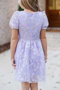 Girls: Good Days Ahead Lavender Floral Dress