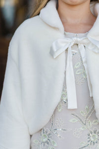 Girls: The Kaeli White Fur Jacket