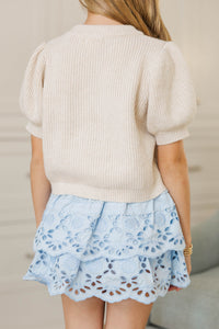 Girls: The Charlotte Cream Bow Sweater