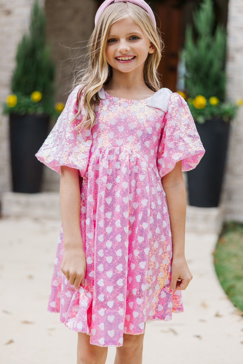pink sequin babydoll dress Cupcake Cutie Sequin Babydoll Dress S / pink