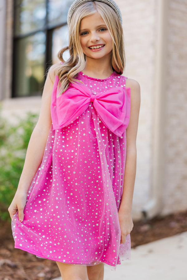 Girls: The Rylie Pink Bow Dress