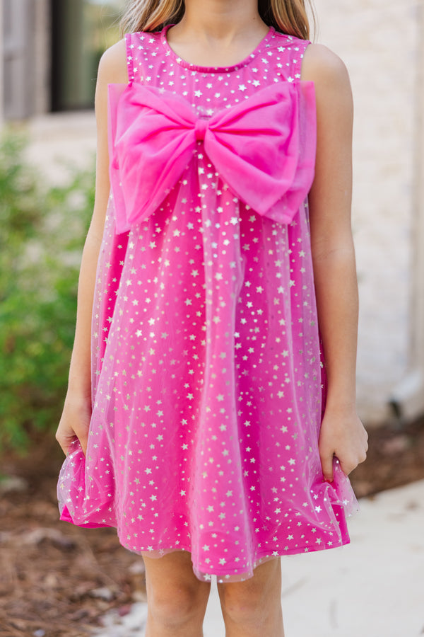 Girls: The Rylie Pink Bow Dress