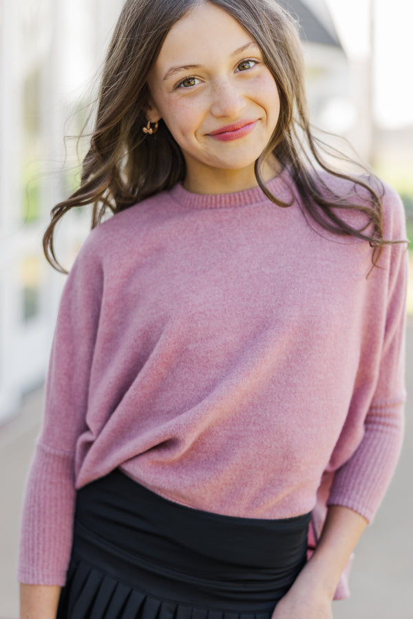 Girls: Always Fun Deep Rose Pink Tunic