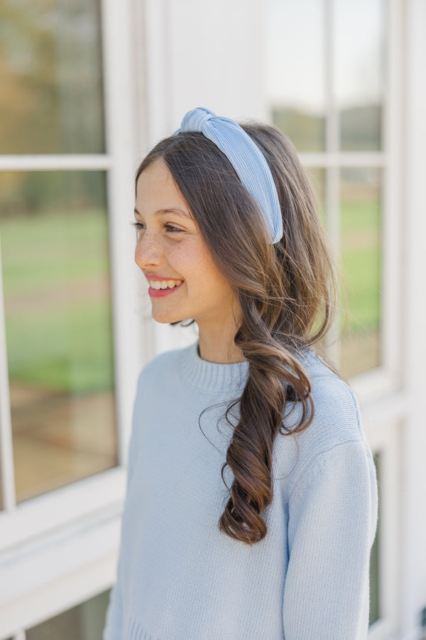 Girls: The Becca Light Blue Headband