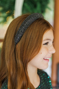 Girls: The Poppy Black Rhinestone Headband