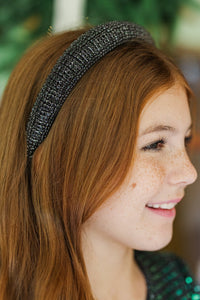 Girls: The Poppy Black Rhinestone Headband