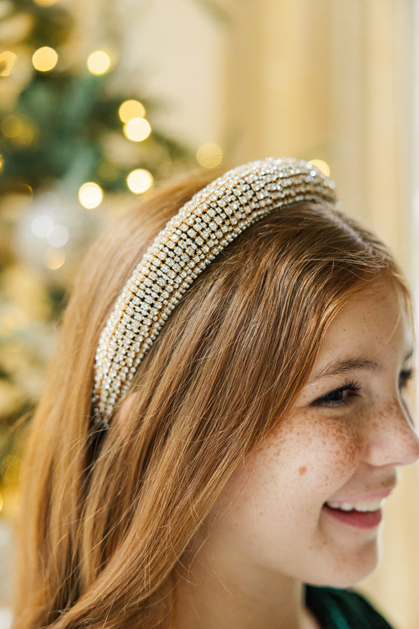 Girls: The Poppy Gold Rhinestone Headband