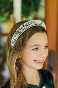 Girls: The Poppy Silver Rhinestone Headband