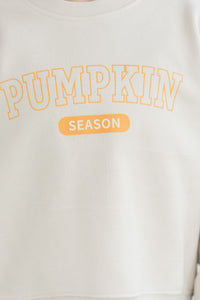 Girls: Pumpkin Season Cream Graphic Sweatshirt