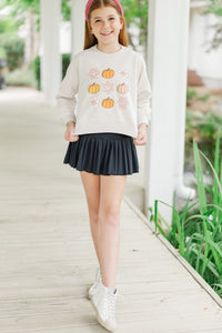 Girls: Happy Harvest Cream Graphic Sweatshirt