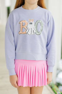 Girls: My Boo Lavender Graphic Sweatshirt