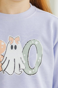 Girls: My Boo Lavender Graphic Sweatshirt