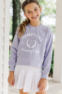 Girls: Country Club Lavender Graphic Sweatshirt