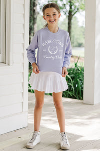 Girls: Country Club Lavender Graphic Sweatshirt