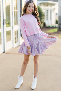 Girls: Look Your Way Lavender Bow Ruffled Skort