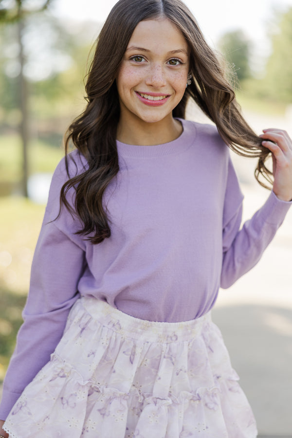 Girls: The Leah Purple Sweater