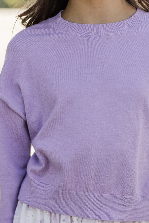 Girls: The Leah Purple Sweater