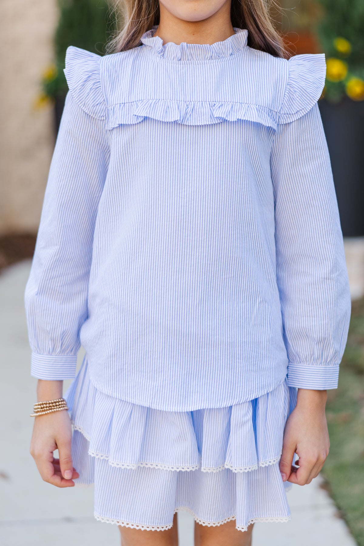 Kamille Ls Blouse Princess Blue Stripe