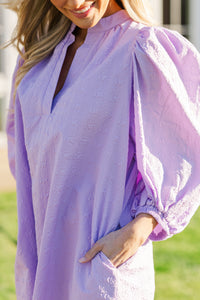 The Idyllic Lavender Purple Textured Dress