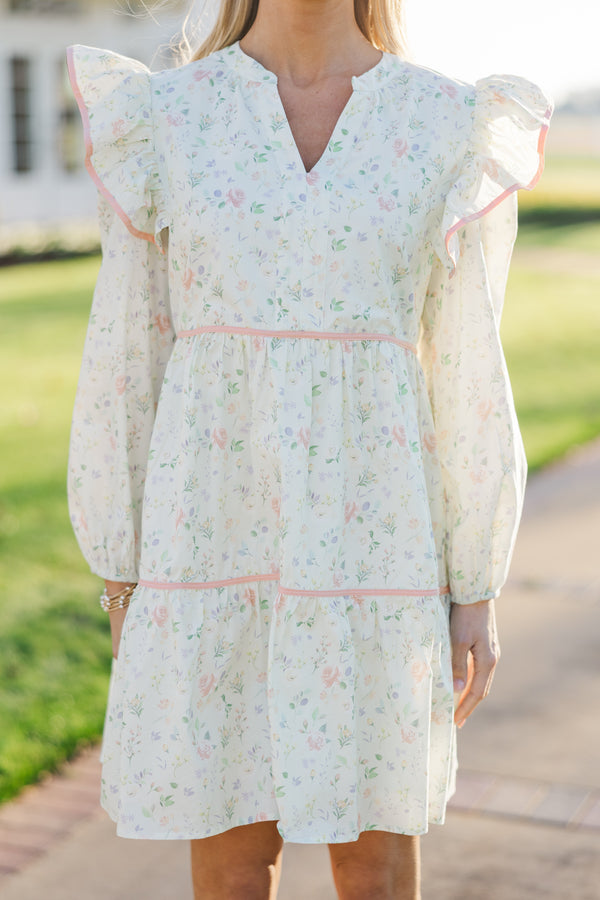 At This Time Sage Green Ditsy L/S Babydoll Dress Shop the Mint At This Time Sage Green Ditsy L/S Babydoll Dress Shop the Mint