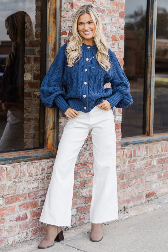 5012025 Navy Blue Printed Cardigan main image 0
