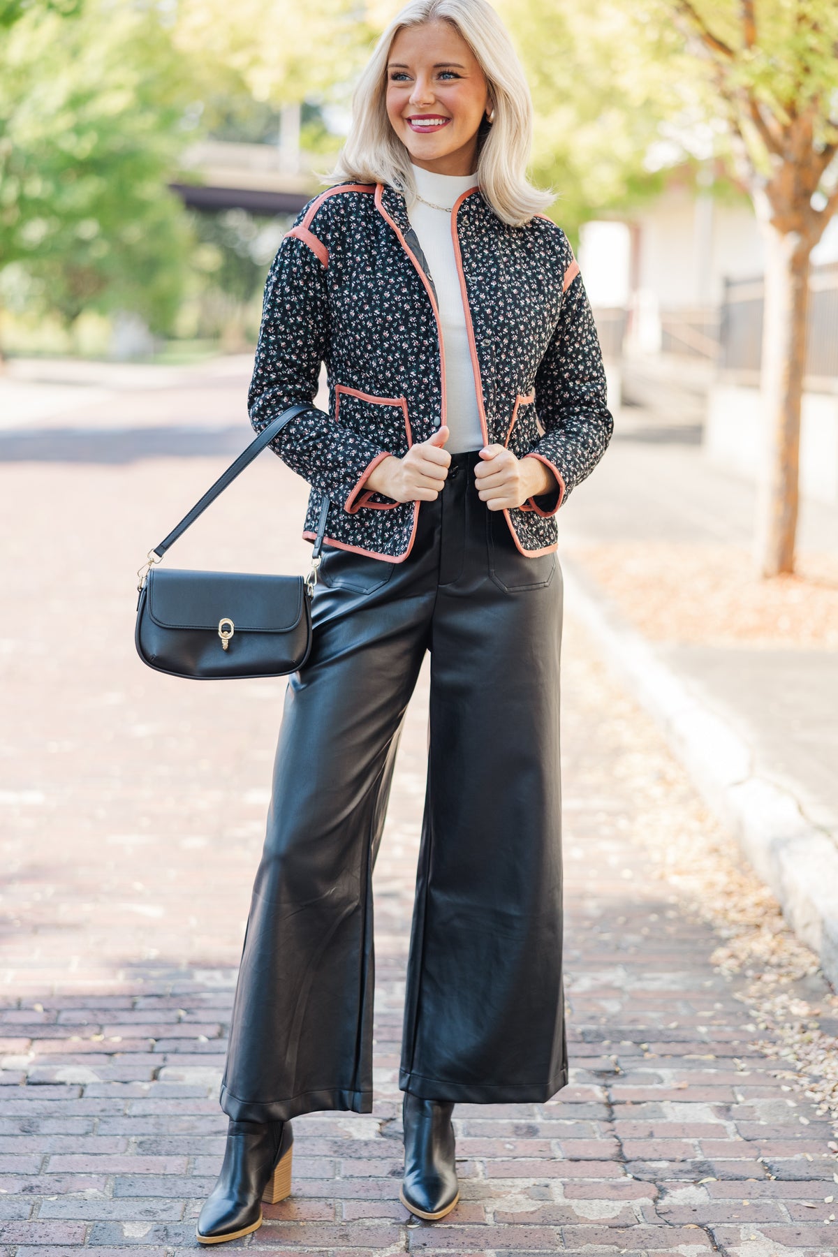 Feeling Like Love Black Ditsy Floral Jacket – Shop the Mint