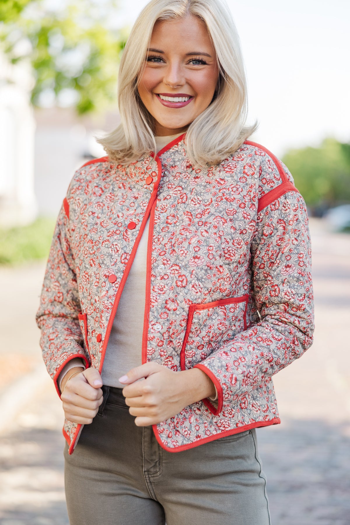 It's All Love Rust Ditsy Floral Jacket – Shop the Mint