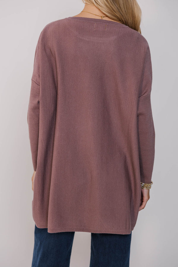 Loving My Life Taupe Brown Pocket Tunic