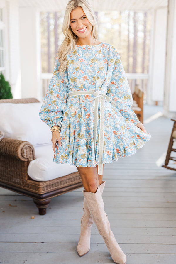 Stay Close Light Blue Floral Dress – Shop the Mint