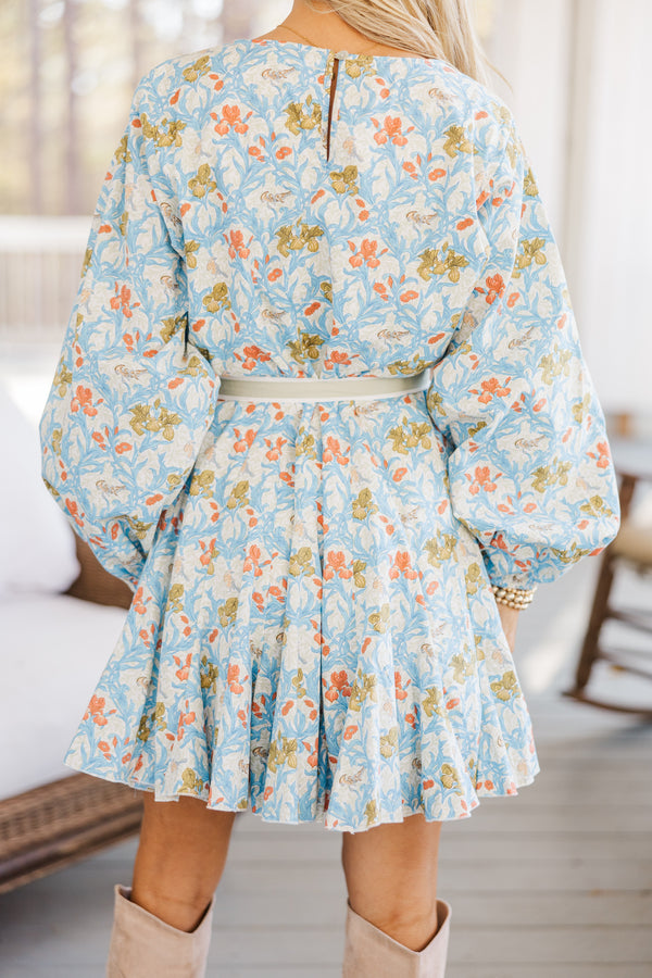 Stay Close Light Blue Floral Dress – Shop the Mint