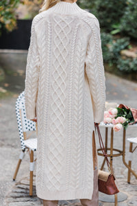 Let It All Go Cream Sweater Midi Dress