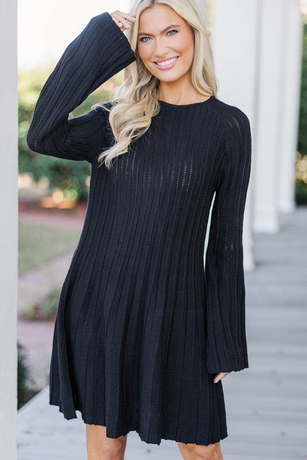 All The Help Black Sweater Dress