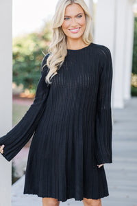 All The Help Black Sweater Dress
