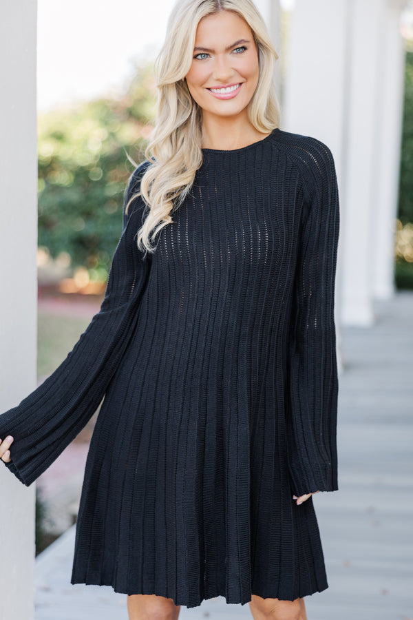 All The Help Black Sweater Dress